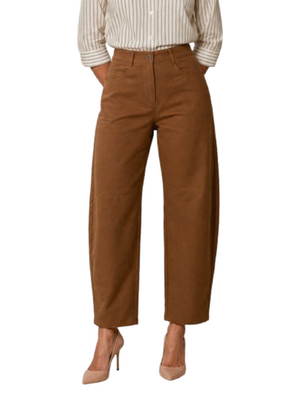 I AM Pantalone Donna Mod. PE26085 GABARDINE TABACCO Tabacco