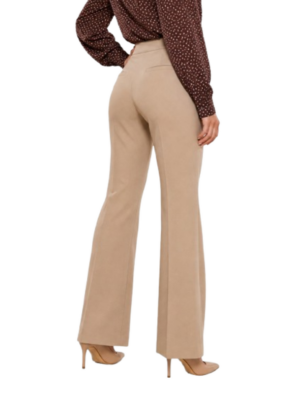I AM Pantalone Donna Mod. PE26100 FLARE BEIGE Beige