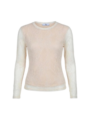 I AM Maglia Donna Mod. PIZZO M/L BEIGE Beige