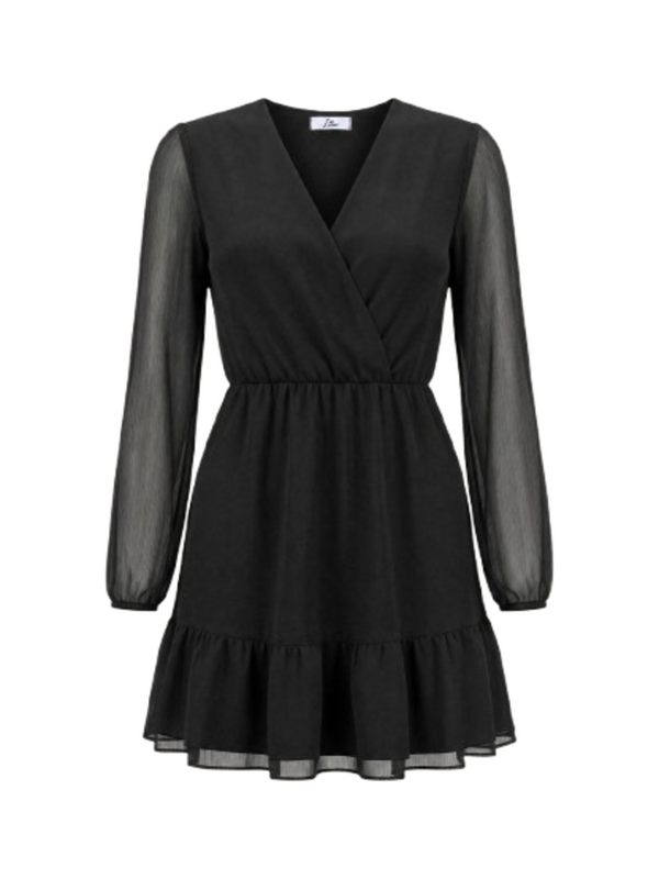 I AM Abito Donna Mod. ROUCHES T/UNITA NERO Nero