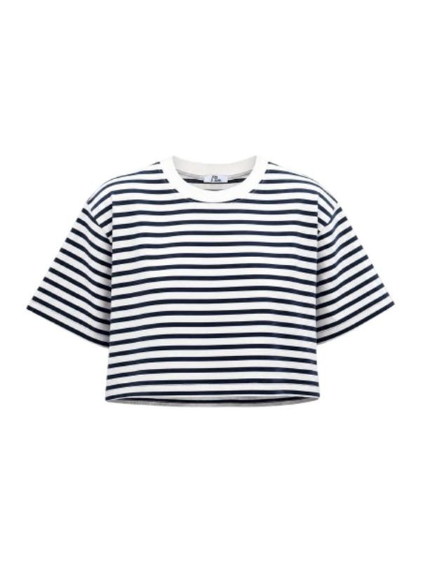 I AM T-shirt Mod. SLE6TS241028D RIGHE PANNA/BLU