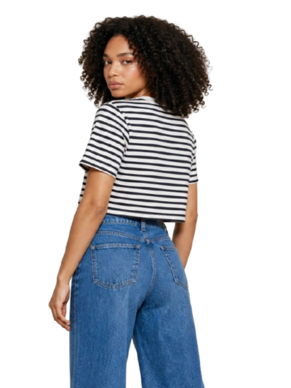 I AM T-shirt Mod. SLE6TS241028D RIGHE PANNA/BLU