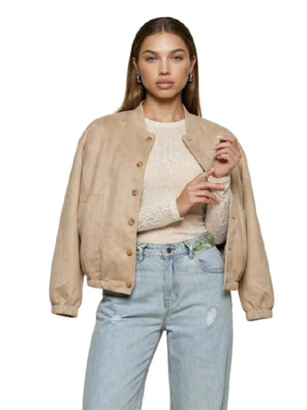 I AM Giubbino Donna Mod. SUEDE CAMMELLO Cammello