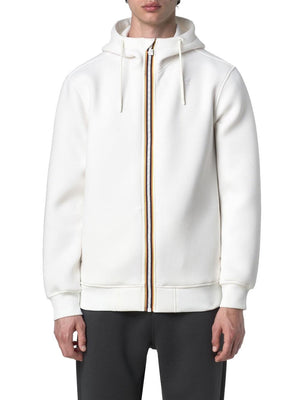 K-Way Felpa Zip Uomo Mod. K1151UW RAINER 001 Bianco