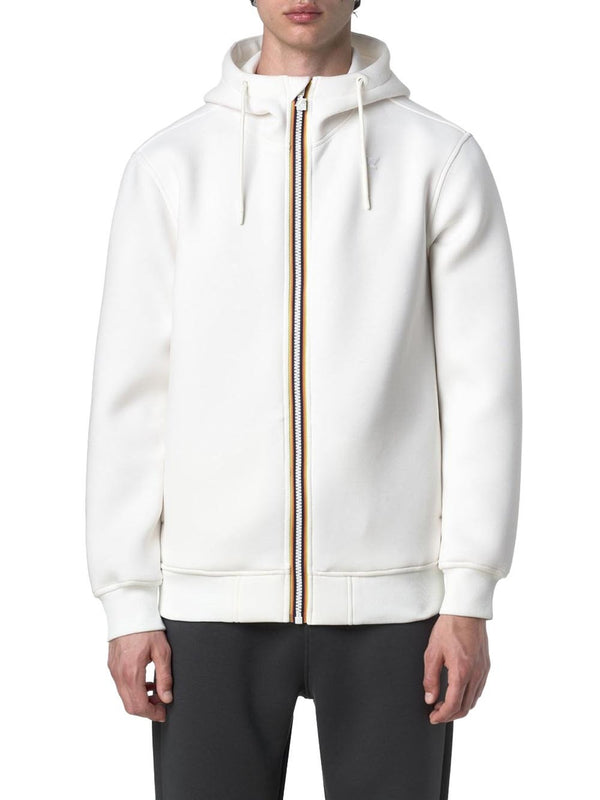 K-Way Felpa Zip Uomo Mod. K1151UW RAINER 001 Bianco