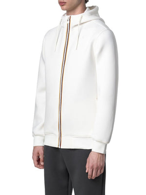 K-Way Felpa Zip Uomo Mod. K1151UW RAINER 001 Bianco