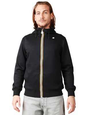 K-Way Felpa Zip Uomo Mod. K1151UW RAINER USY Nero
