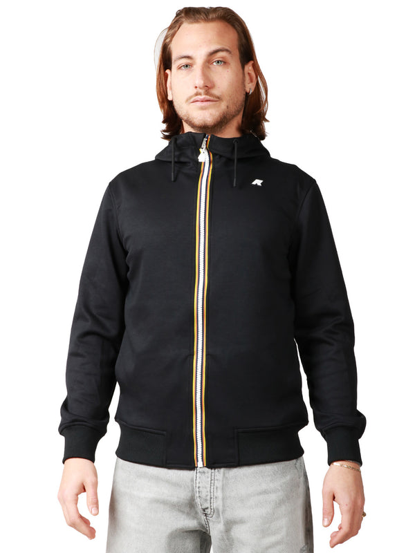K-Way Felpa Zip Uomo Mod. K1151UW RAINER USY Nero