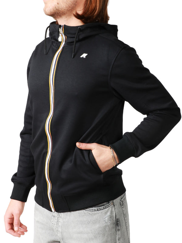 K-Way Felpa Zip Uomo Mod. K1151UW RAINER USY Nero