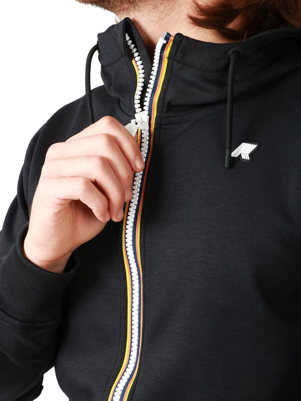 K-Way Felpa Zip Uomo Mod. K1151UW RAINER USY Nero