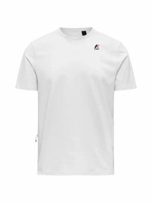 K-Way T-shirt Uomo Mod. K7142KW LEONIDE 001 Bianco