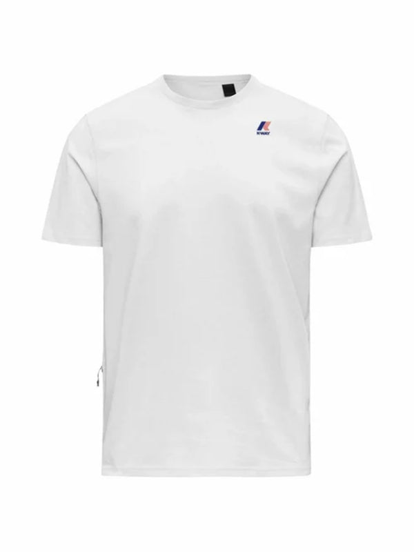 K-Way T-shirt Uomo Mod. K7142KW LEONIDE 001 Bianco