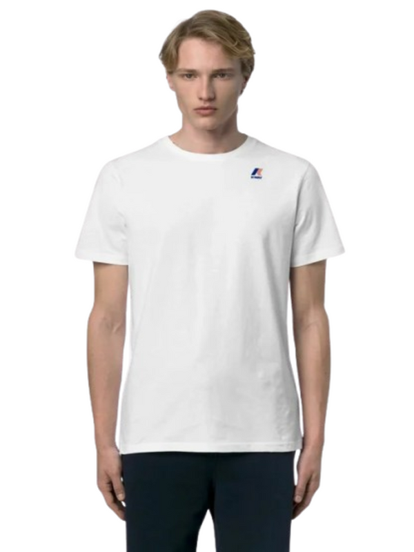 K-Way T-shirt Uomo Mod. K7142KW LEONIDE 001 Bianco