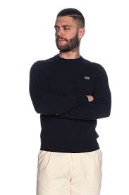 Lacoste Maglione Girocollo Uomo Mod. AH0128 166 Blu