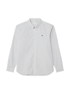 Lacoste Camicia m/l Uomo Mod. CH5084 POPELIN-RIG 324 Verde