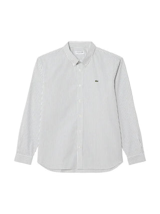 Lacoste Camicia m/l Uomo Mod. CH5084 POPELIN-RIG 324 Verde