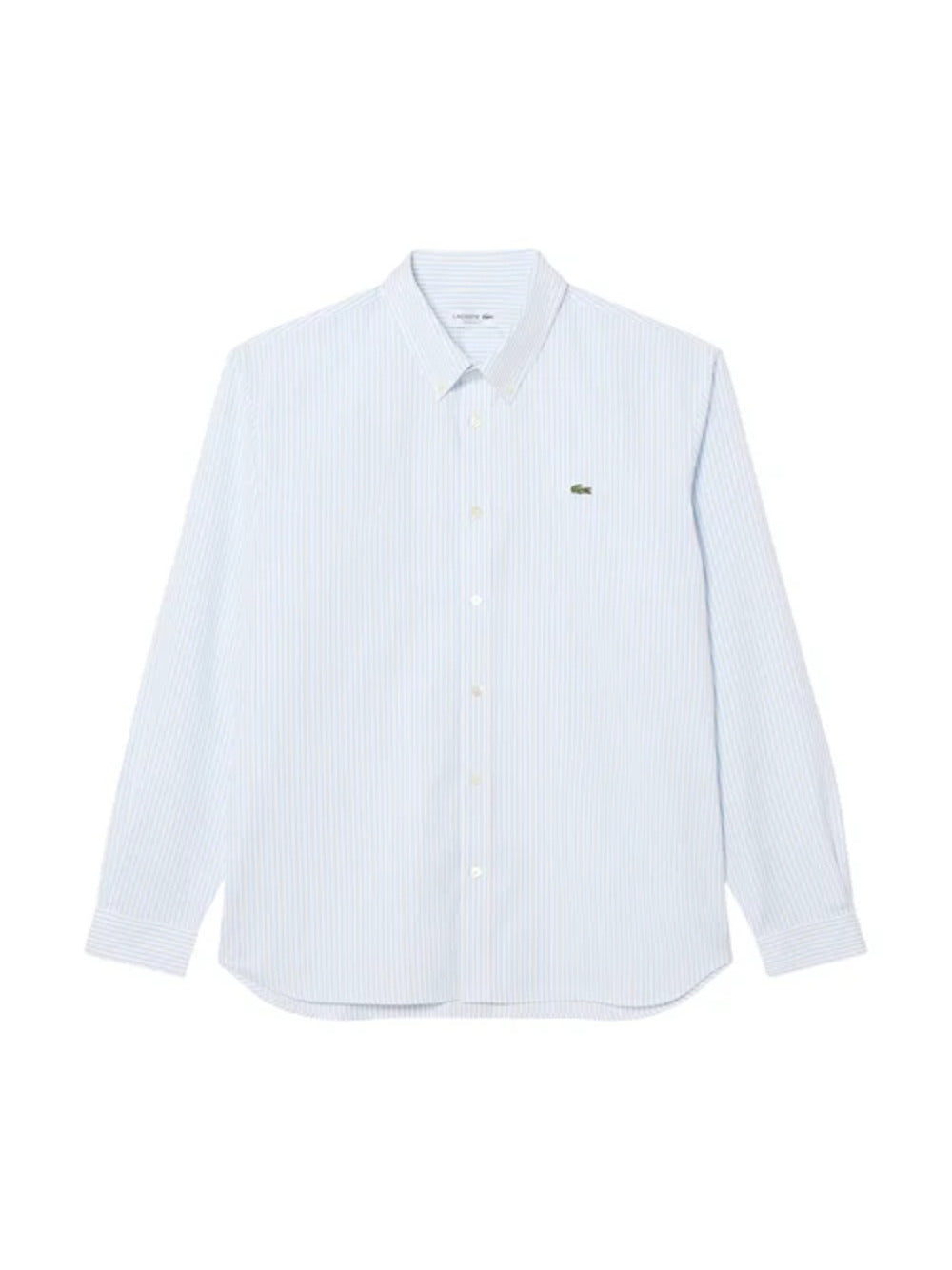 Lacoste Camicia m/l Uomo Mod. CH5084 POPELIN-RIG FAC Celeste