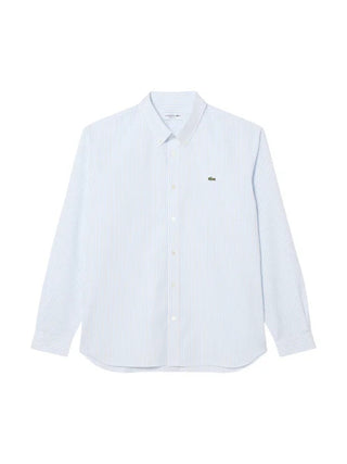 Lacoste Camicia m/l Uomo Mod. CH5084 POPELIN-RIG FAC Celeste
