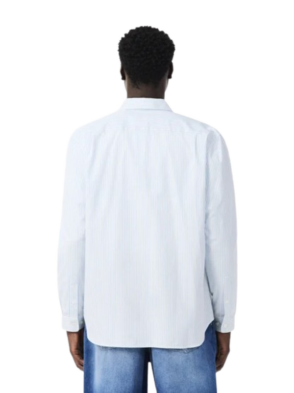Lacoste Camicia m/l Uomo Mod. CH5084 POPELIN-RIG FAC Celeste