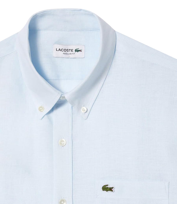 Lacoste Camicia Maniche Lunghe Uomo Mod. CH5692 LINO T01 Celeste