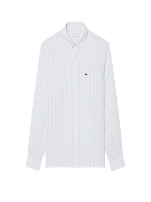 Lacoste Camicia m/l Uomo Mod. CH6985 LINO-RI 291 Celeste