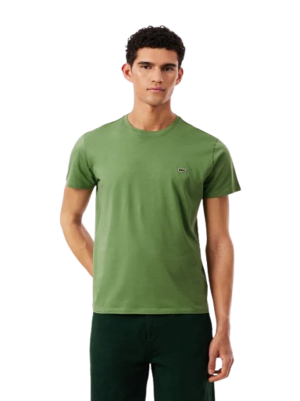 Lacoste T-shirt Uomo Mod. TH6709 PIMA 02M Verde