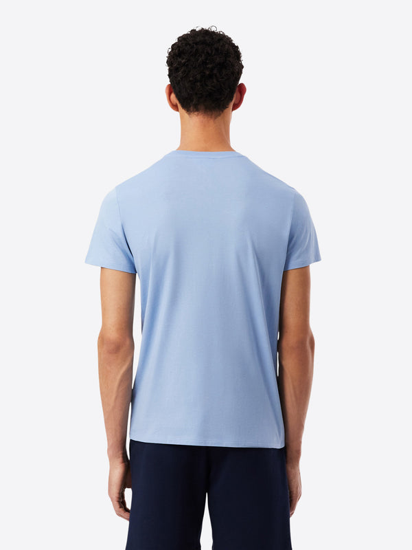 Lacoste T-shirt Uomo Mod. TH6709 PIMA AEY Azzurro