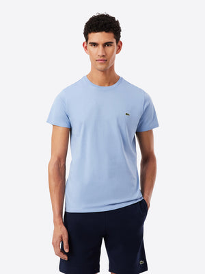 Lacoste T-shirt Uomo Mod. TH6709 PIMA AEY Azzurro