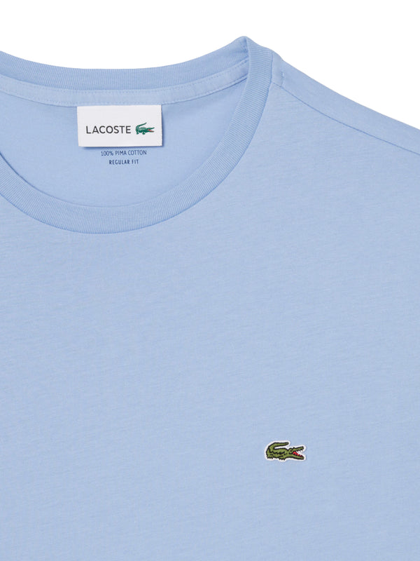 Lacoste T-shirt Uomo Mod. TH6709 PIMA AEY Azzurro