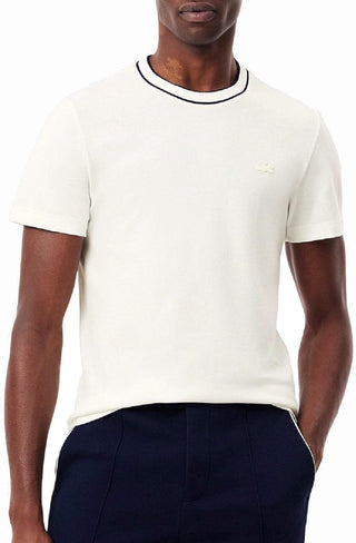 Lacoste T-shirt Uomo Mod. TH8174 PIQUET-ELAST 70V Bianco