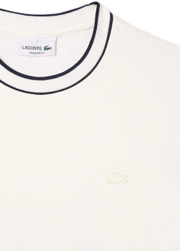 Lacoste T-shirt Uomo Mod. TH8174 PIQUET-ELAST 70V Bianco
