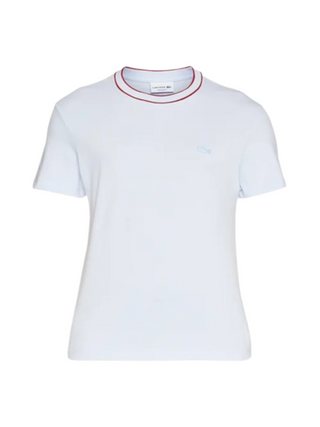 Lacoste T-shirt Uomo Mod. TH8174 PIQUET-ELAST J2G Celeste