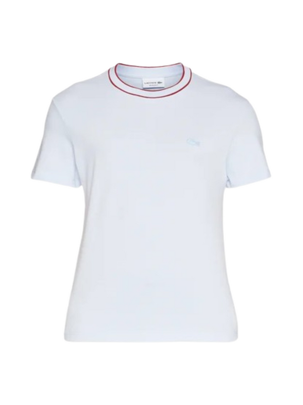 Lacoste T-shirt Uomo Mod. TH8174 PIQUET-ELAST J2G Celeste