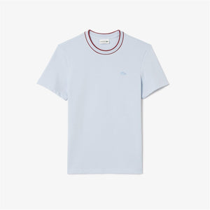 Lacoste T-shirt Uomo Mod. TH8174 PIQUET-ELAST J2G Celeste
