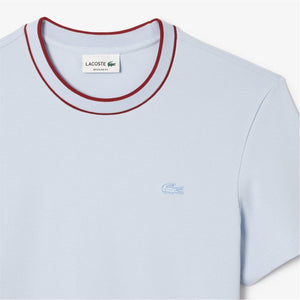 Lacoste T-shirt Uomo Mod. TH8174 PIQUET-ELAST J2G Celeste