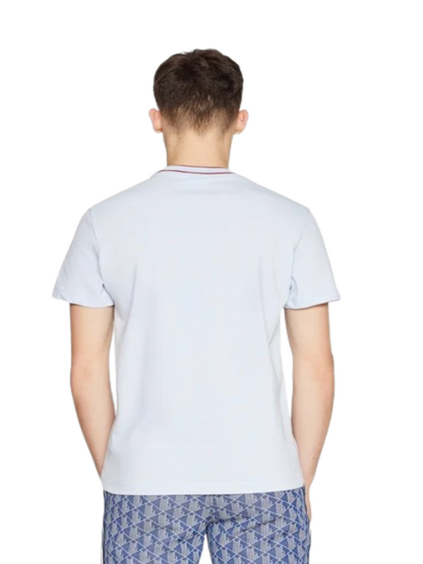Lacoste T-shirt Uomo Mod. TH8174 PIQUET-ELAST J2G Celeste
