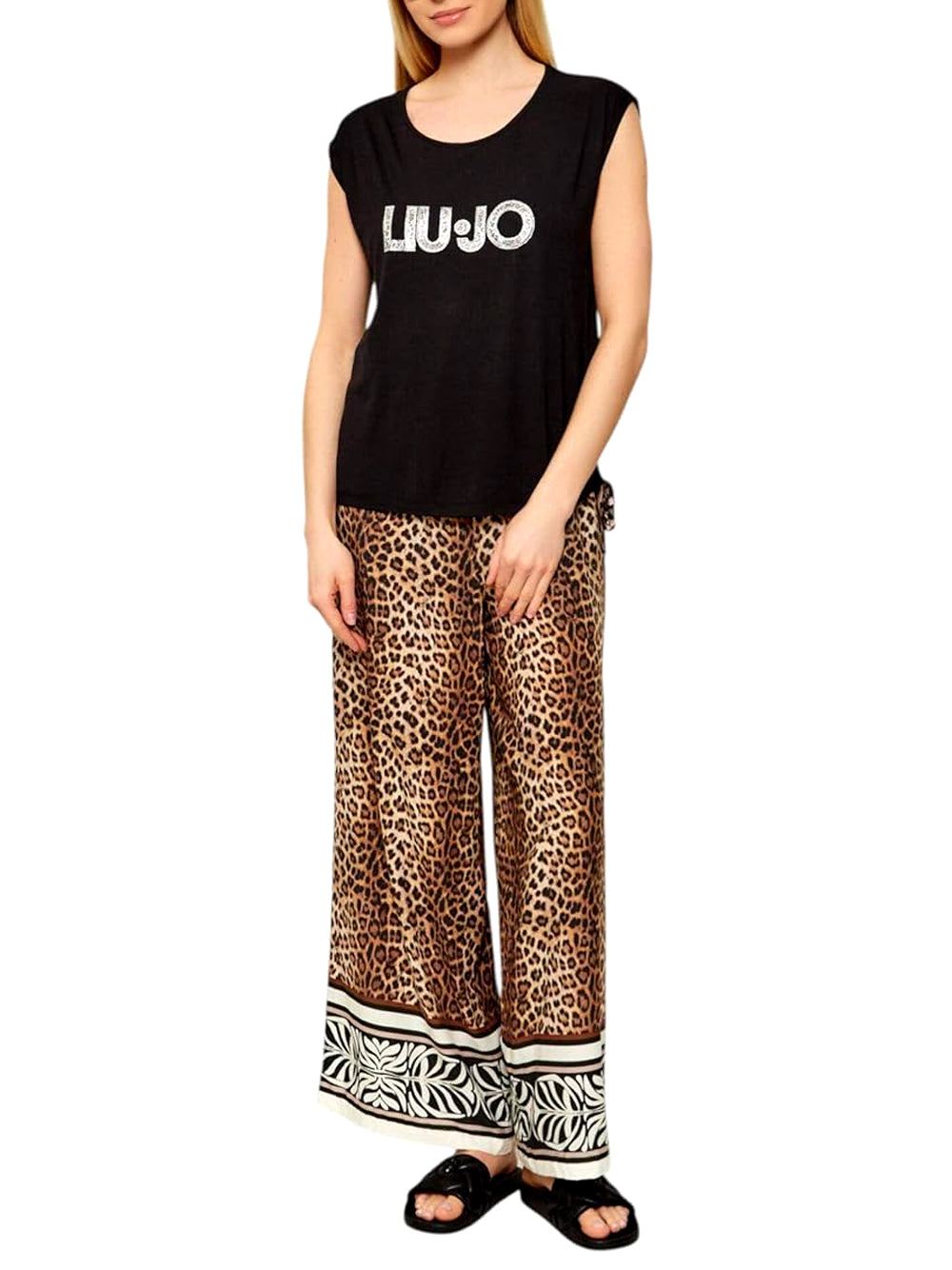 Liu Jo T-shirt Donna Mod. VA6047 JS360 Y9908 Nero