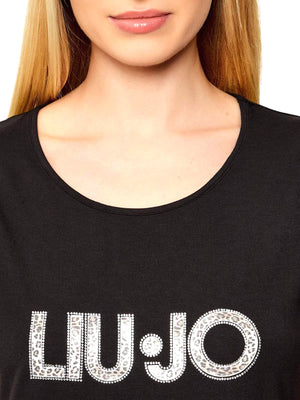 Liu Jo T-shirt Donna Mod. VA6047 JS360 Y9908 Nero