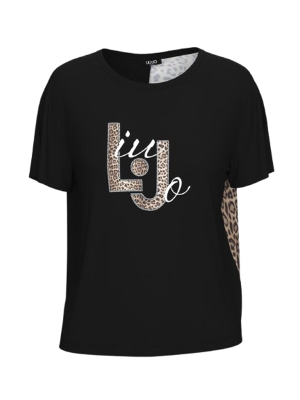 Liu Jo T-shirt Donna Mod. VA6164 JS360 P9470 Nero