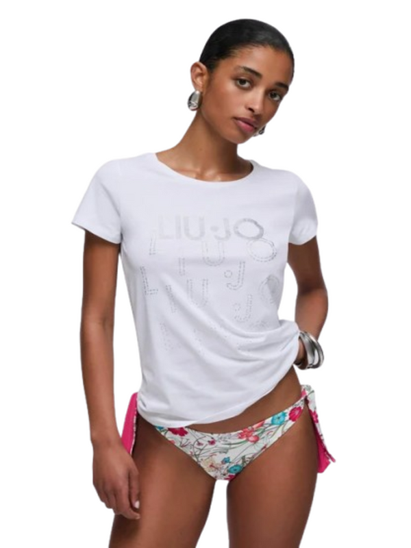 Liu Jo T-shirt Donna Mod. VA6171 JS003 T9550 Bianco