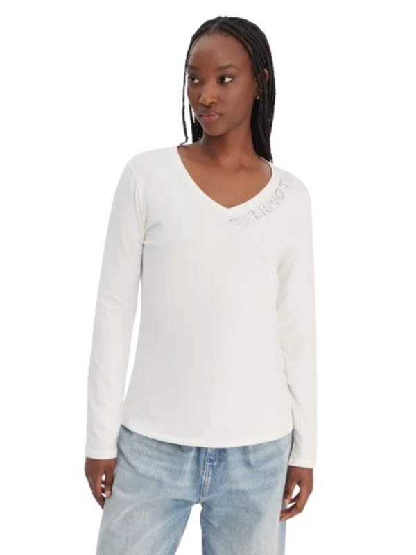 Liu Jo T-shitr ml Donna Mod. TA6053 JS003 M9295 Panna