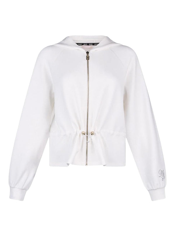 Liu Jo Felpa Zip Donna Mod. TA6076 JS869 10105 Panna