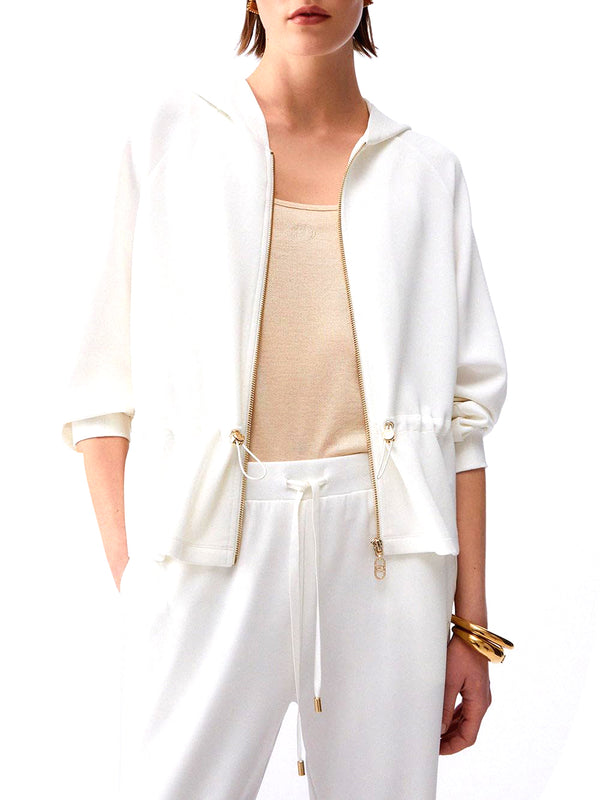 Liu Jo Felpa Zip Donna Mod. TA6076 JS869 10105 Panna
