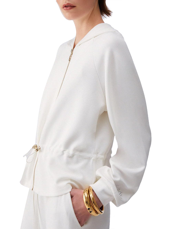Liu Jo Felpa Zip Donna Mod. TA6076 JS869 10105 Panna