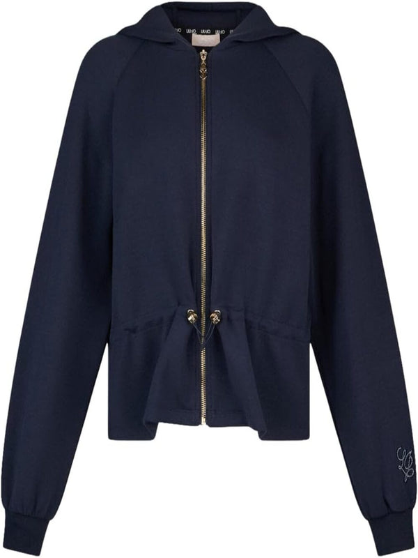Liu Jo Felpa Zip Donna Mod. TA6076 JS869 93924 Blu