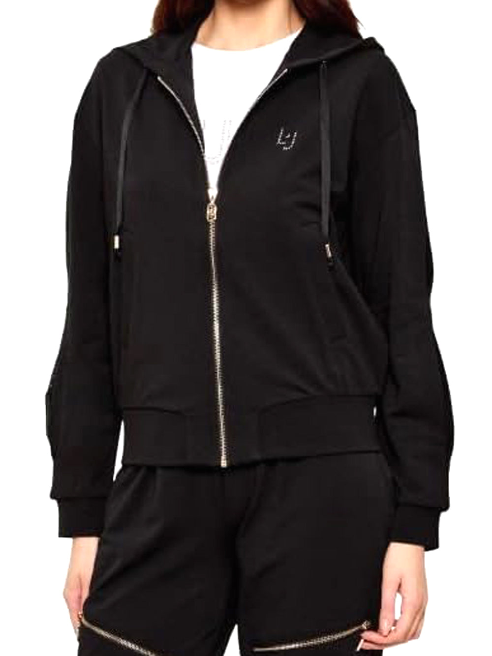 Liu Jo Felpa Zip Donna Mod. TA6090 FS090 22222 Nero