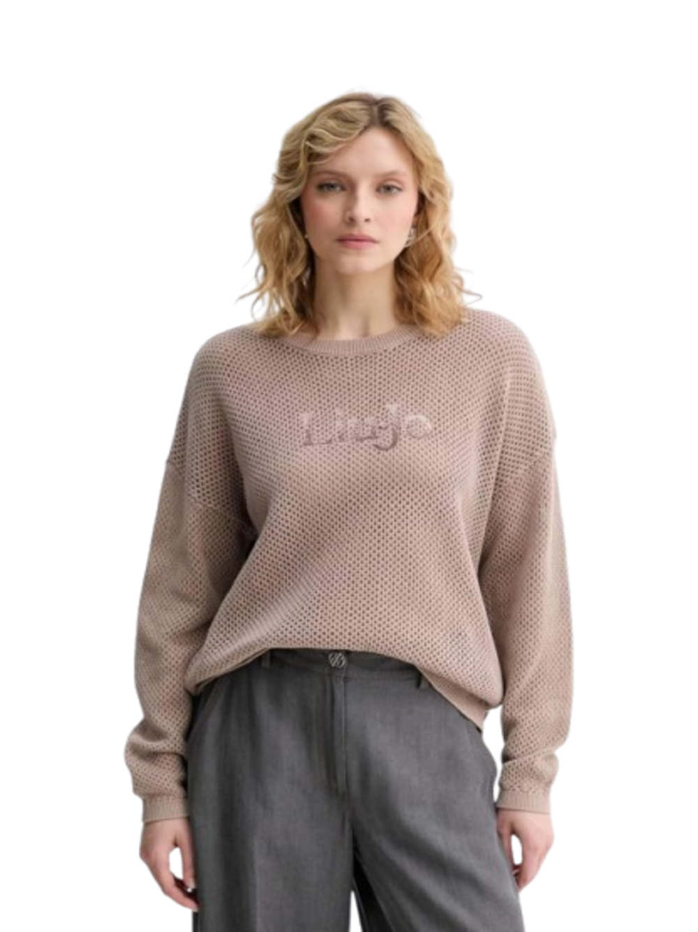 Liu Jo Maglia Donna Mod. TA6111 MS71G 61412 Biscotto