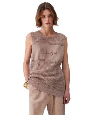 Liu Jo Gilet Donna Mod. TA6112 MS71G 61412 Biscotto