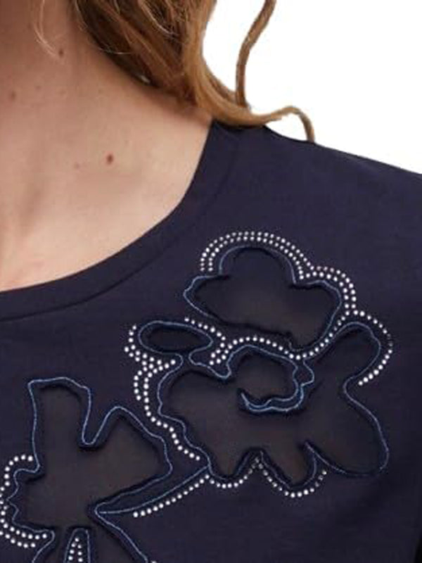 Liu Jo T-shirt Donna Mod. TA6155 JS923 93924 Blu