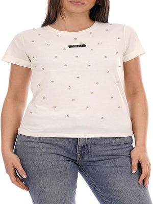 Liu Jo T-shirt Donna Mod. TA6157 JS923 M9223 Panna